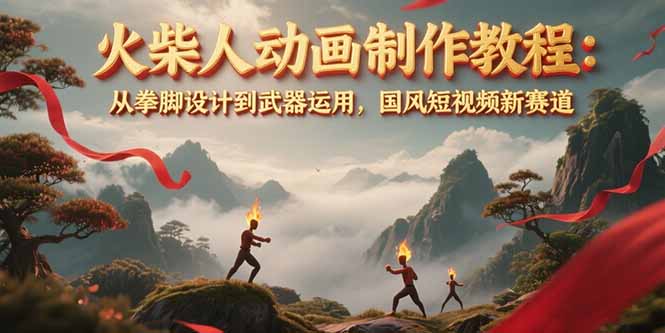 火柴人動畫制作完全指南：從拳腳設計到武器運用_帶你玩轉國風短視頻新潮流-愛分享資源網